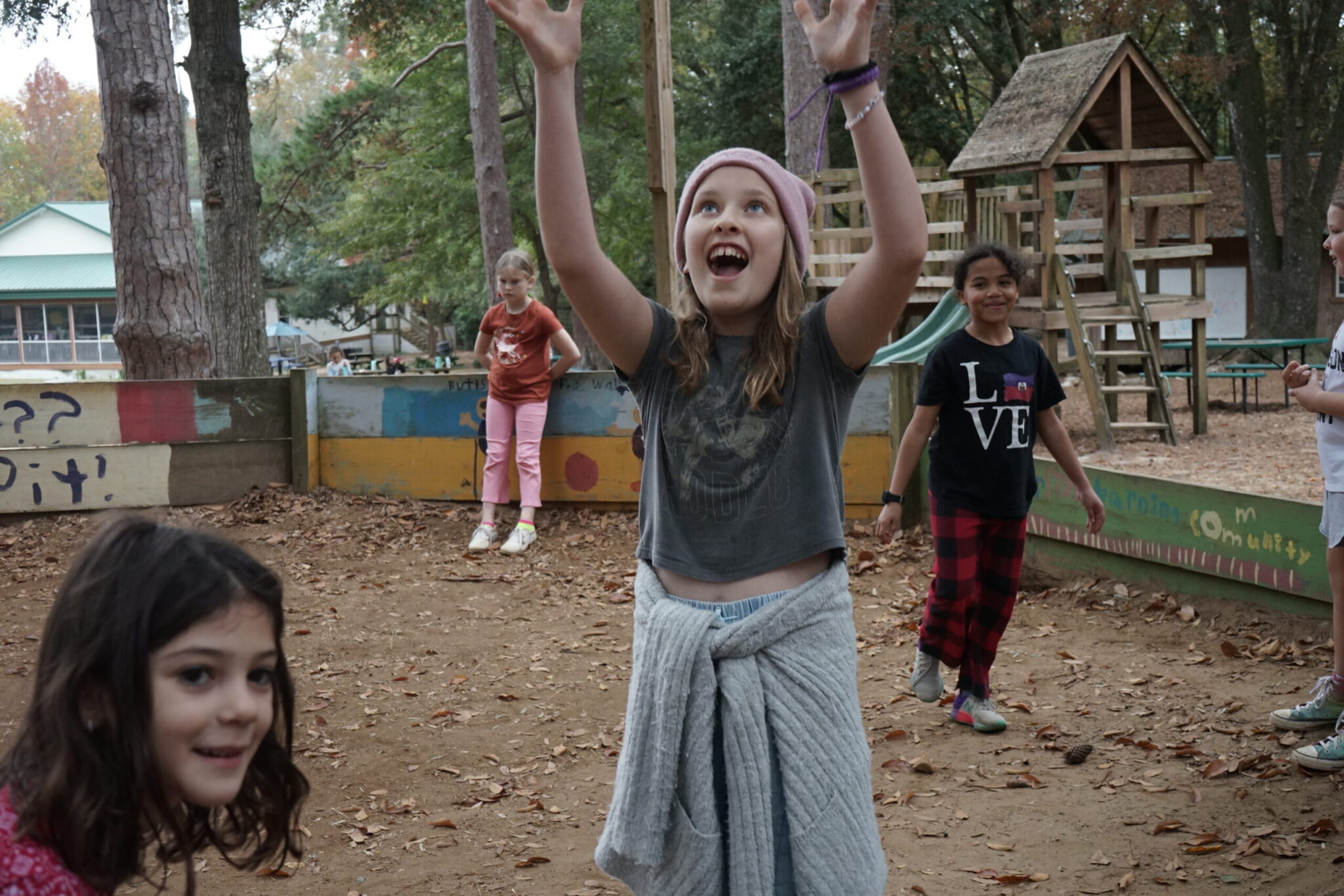 Kids playing outside happy- Corner Stone Learning Community